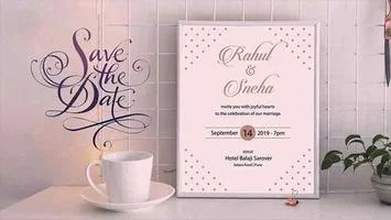 Save the date Video wedding invitation